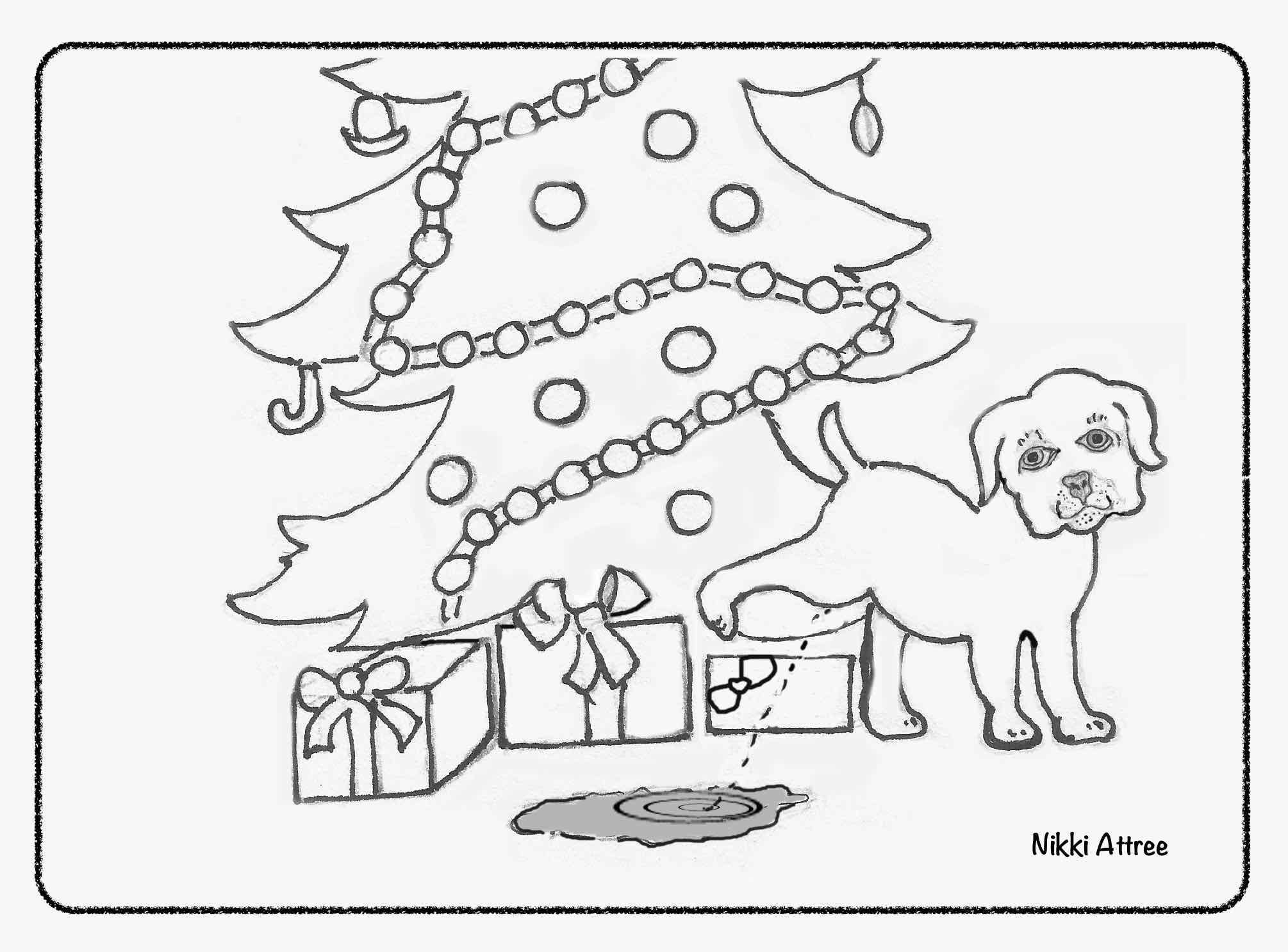 DOG UNDER XMAS TREElow